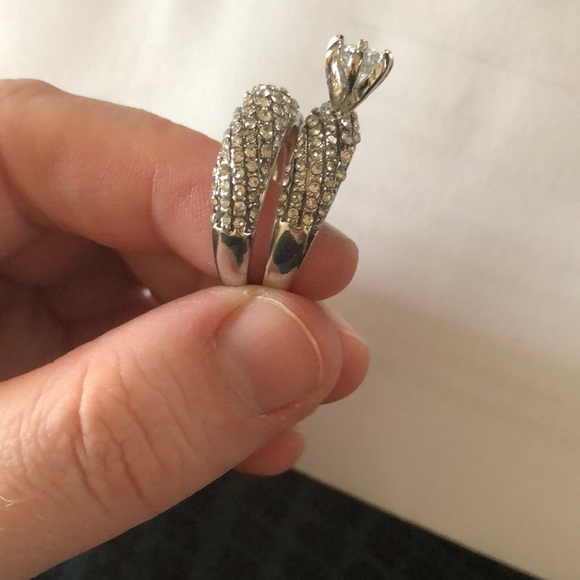 925 Silver Set Rings Round Cut White Sapphire New - Picture 5 of 7